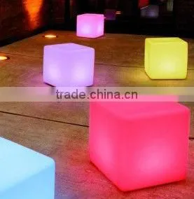 Party Decoration Led Cube Chair/PE Plastic Material Led Cube Stool With Rechargable Battery photo-3