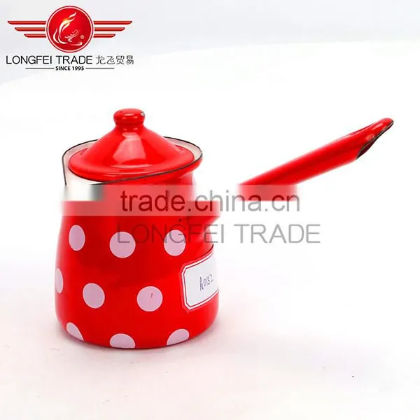 OEM Enamel Coffee Pot/coffee Jug With Long Handle photo-2