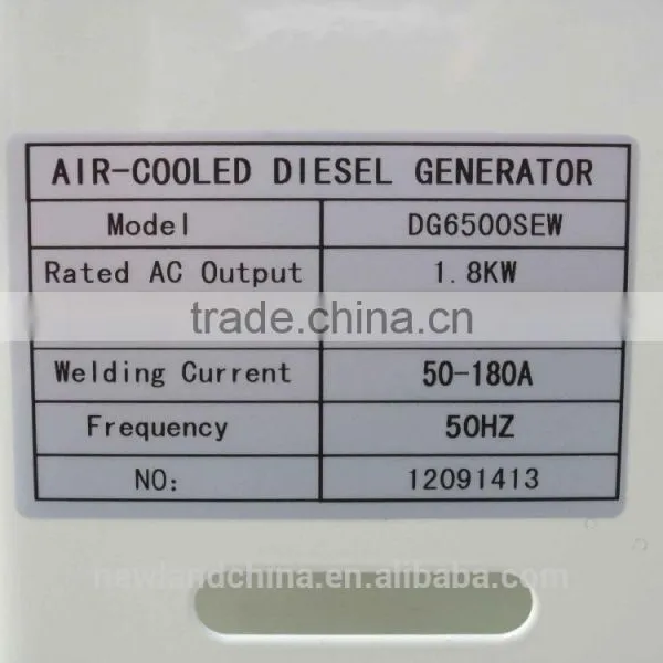 100% Copper Wire 5KW Electric Start Sound Proof Diesel Generator With Welding Function photo-3