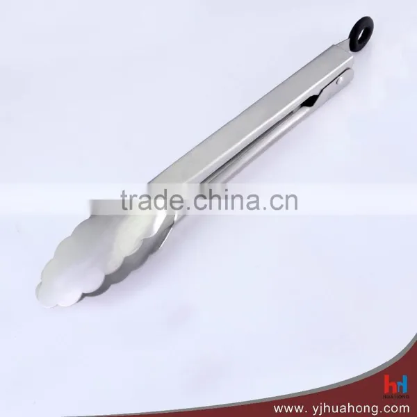 9" Food Grade Stainless Steel Food Tongs With Silicon Head photo-3