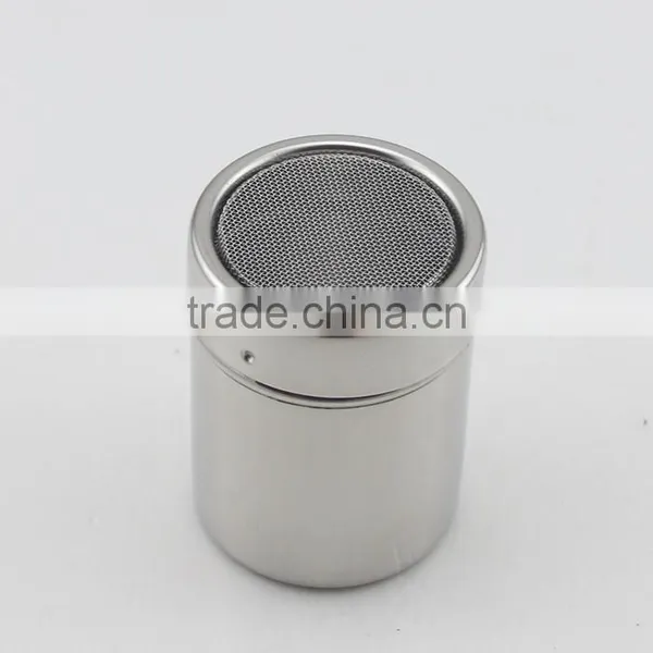 Stainless Steel Dredge Pepper Salt Sugar Spice Fine Mesh Shaker With Cover photo-5