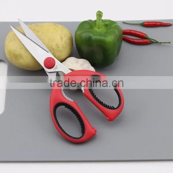 Stainless Steel Comfortable Red Handle Kitchen Shears photo-6