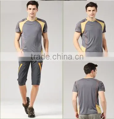 2017 Casual 100%polyester Micro v Neck Short Sleeve Mens t Shirt photo-3