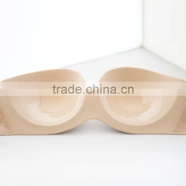 Fashionable Adhesive Seamless Backless Strapless Invisible Clear Strap Bra photo-3
