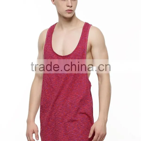 Mens Longline Ditsy Print Mesh Tank Top Wholesale