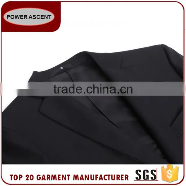 Latest Custom Design Best Brand Men'S 1 Button Black Coat Pant Men Suit photo-4