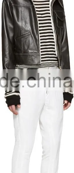 Mens 100% Cashmere Striped Pullover Sweater photo-4