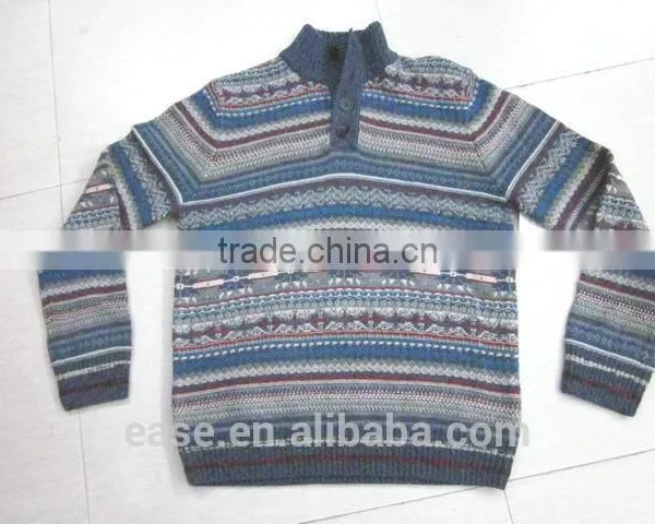 2016 Hot Sell Highest Quality Attractive Custom Design Men'S Intarsia Sweater photo-3