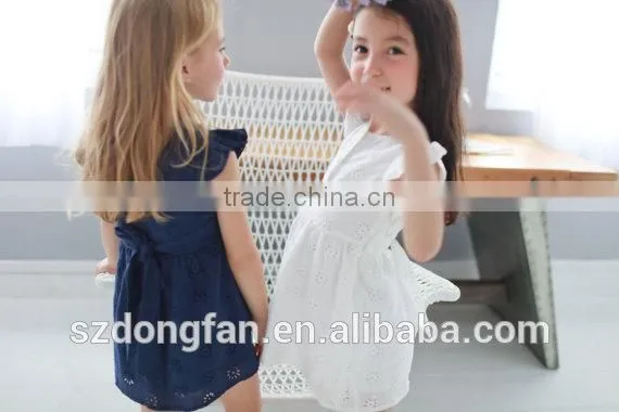 Cotton Floral Embroidered Summer Frock Designs Mom And Daughter Dress Matching photo-6