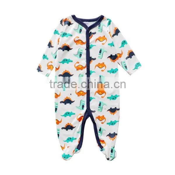 Wholesale Summer Cotton Boys Long Sleeve Baby Playsuit photo-4