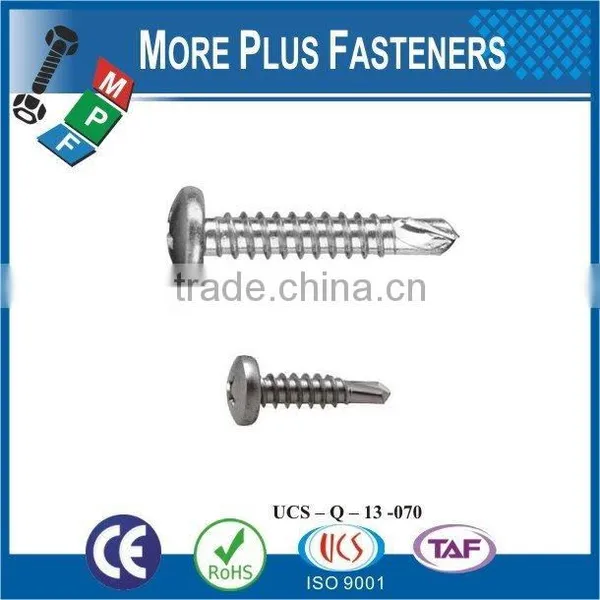 Made in Taiwan ALL METAL Tek Screws Pan Head Self Drilling photo-2
