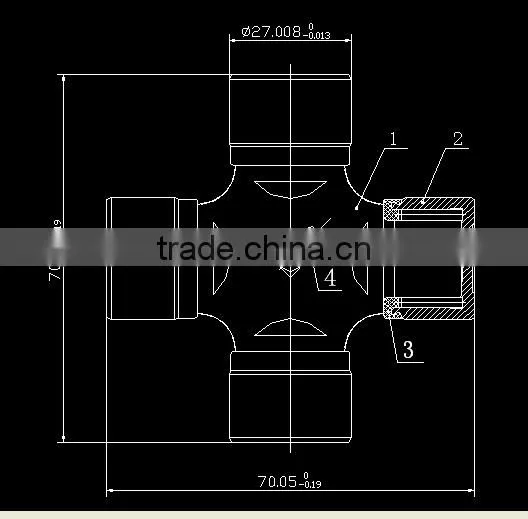 High Quality Auto Parts Cross Joint 27*70mm for Universal Joint photo-4