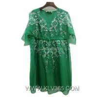 High Quality Designer Clothes Women Lady Embroidered Party Dress photo-3