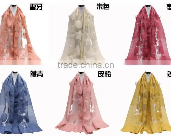 2017 New Arrival Fashion Plain Color Women Hijab Silk Scarf photo-6