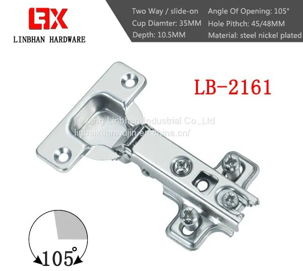 Pair European Concealed Cabinet Hinges 110-Degree Swing Full Inset - Self Closing