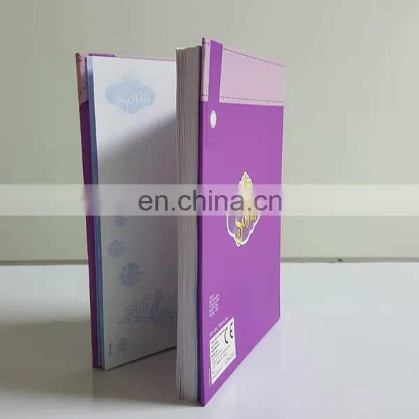 Shenzhen Custom Size a5 Light up Diary Notebook With Push Botton photo-3