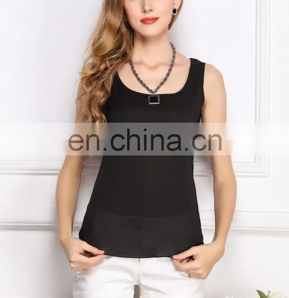 Summer Women Fashion Casual Chiffon Sleeveless Loose Tank Top photo-6