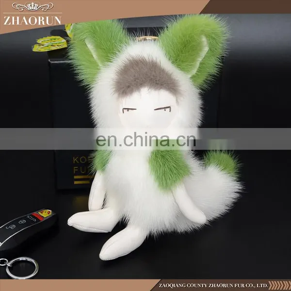 2016 High Quality Colorful Rabbit Fur Keychain For Handbag photo-5