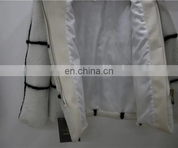 Best Quality Lady'S Fur Garment And Jacket White Sheepskin Fur Coat For Winter photo-4