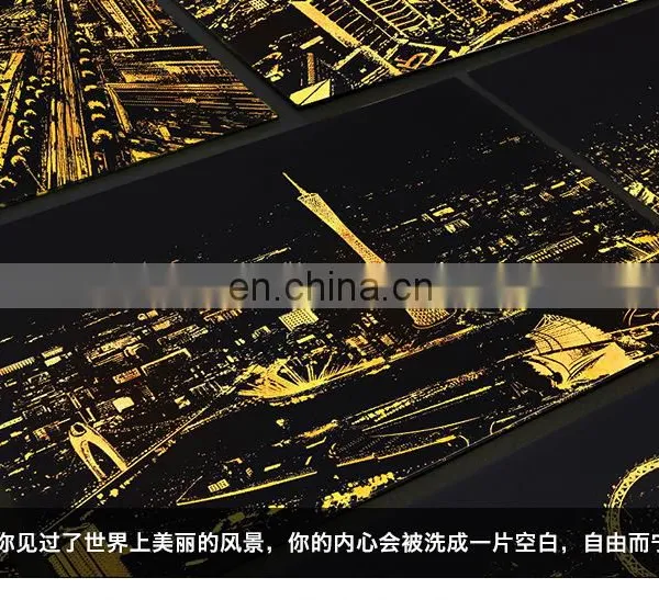 2017 New Gift Mini Scratch off Bight City Coating Poster With Scratch Pen photo-6