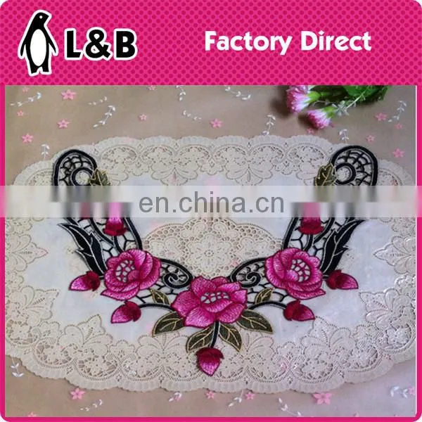 2016 New Design Fashion Collar Lace Embroidery Motif Lace Collar