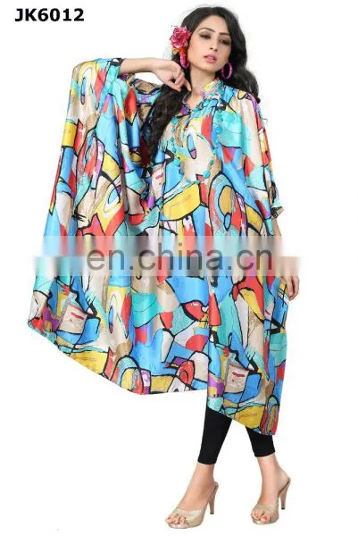 Calf Length Kaftan / Comfortable Collar Neck Fashionable Short Kaftan / Latest Modern Style Free Size Kaftan 2017 (kaftans 2017) photo-6