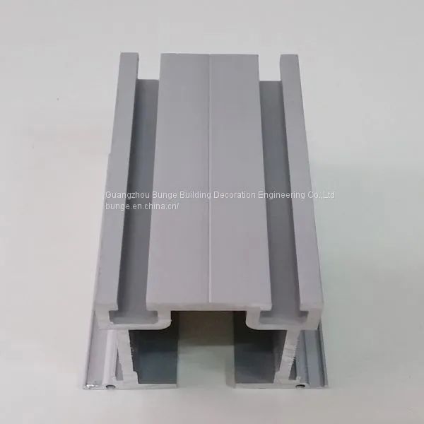 Black Anodized Powder Coating Office Partition Aluminum Extrusion Profiles photo-5