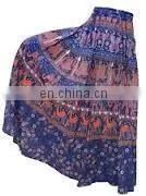 Indian GYPSY Handmade Cotton Long Skirt Boho Wrap Around Mandala Sarong Block Print Hippie Skirt Dress Wholesale photo-3