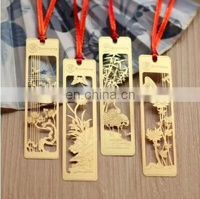 Factory Price Etched Custom Bookmarks With Tassels photo-3