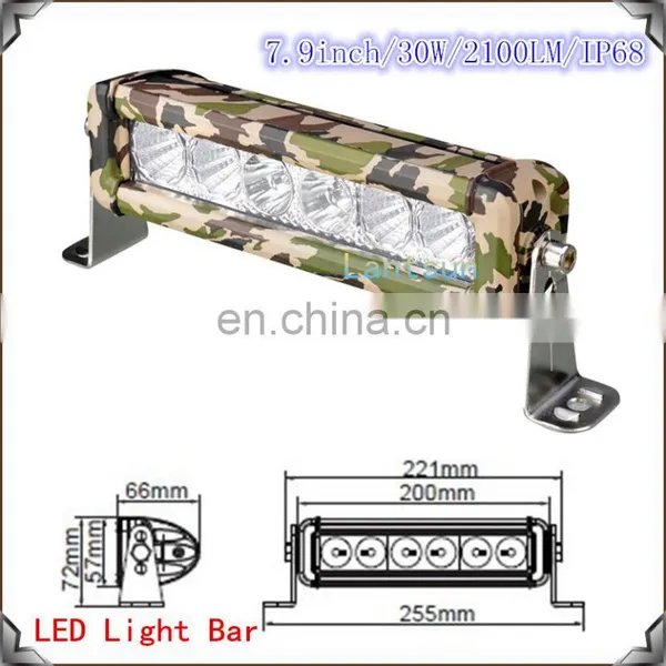 Camo Led Offroad Light Bars 30w Led Headlamp for Military Ip68 Aluminum Alloy Housing Long Lifetime