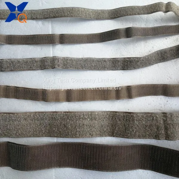 Pure Silver Plated Conductive Nylon Hook and Loop Tape Shielding Electromagnetic Wave Radiation 25mm Width-XTAA073 photo-5