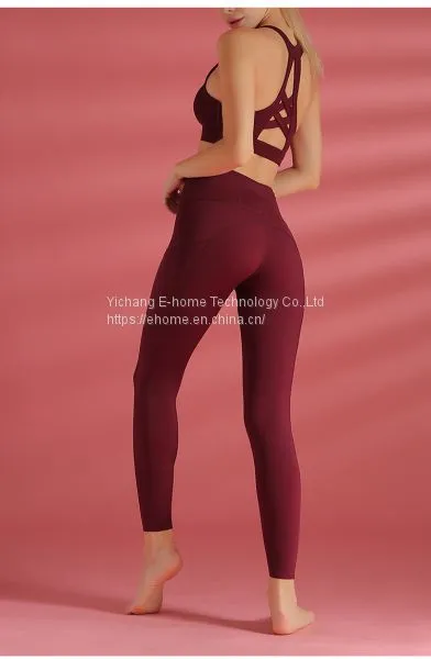 Newest Breathable High Elastic Tights Quick Dry Womens GYM Leggings Sets photo-3