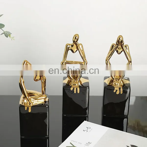 Nordic Hotel Home Decoration Art Sculpture Table Statue Abstract Figure Body Sculpture Porcelain Crafts photo-5