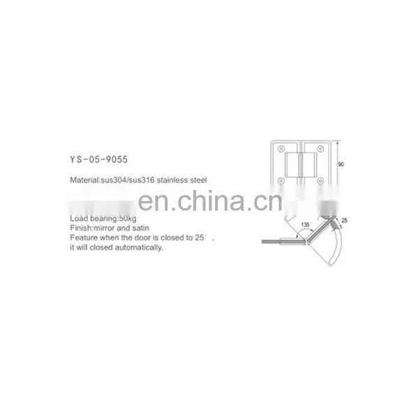 Stainless Steel Glass to Glass 130 Degree Shower Hinge for Glass Door photo-3