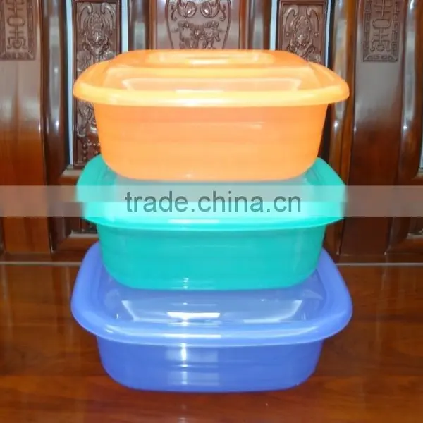 Popular Plastic Food Storage Container / Rectangular Basin With Cover photo-3