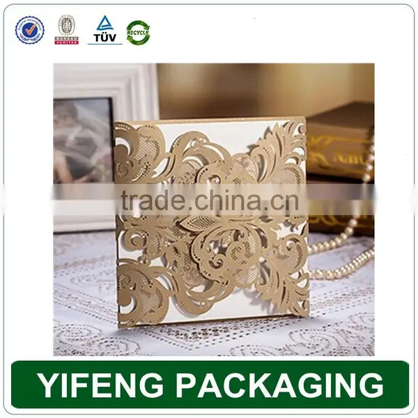 Fancy Handmade Laser Cut Red Chinese Wedding Invitation Card photo-2