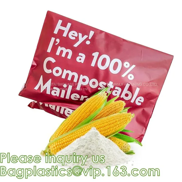 Cornstarch Made Biodegradable Compostable Courier Mailing Plastic Shipping Packaging Bag With Custom Logo CLOTH PACK photo-5