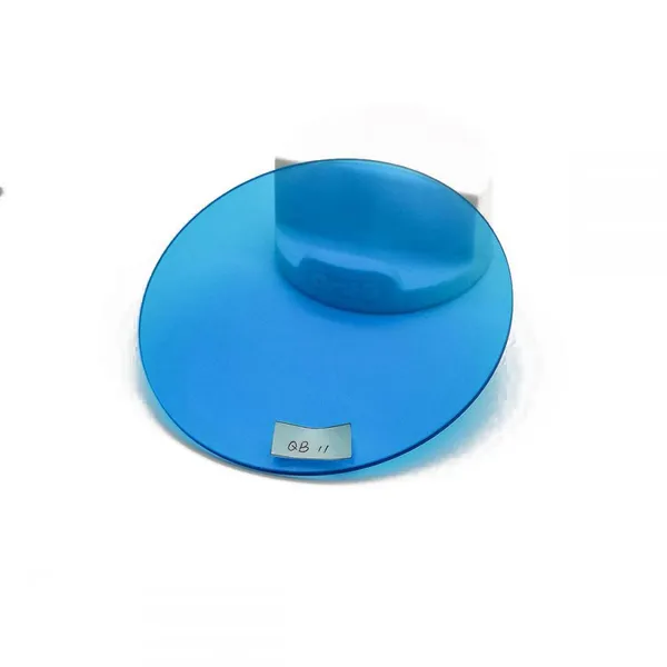 Custom Bandpass Filter QB11 Cyan Blue Filter Select Absorbent Cyan Blue Glass Filter