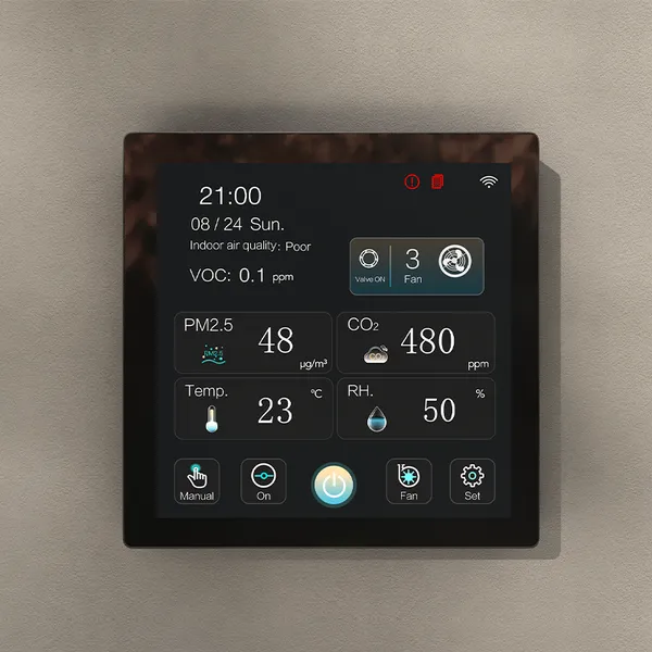 4 Inch WIFI Tuya Modbus Ventilation System Controller Used for AC DC or EC 0-10V or PWM Fans HVAC Controller