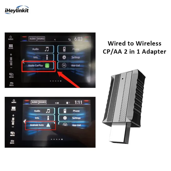 Popular Carplay Box Wired to Wireless CarPlay Android Auto 2 in 1 Adapter photo-5
