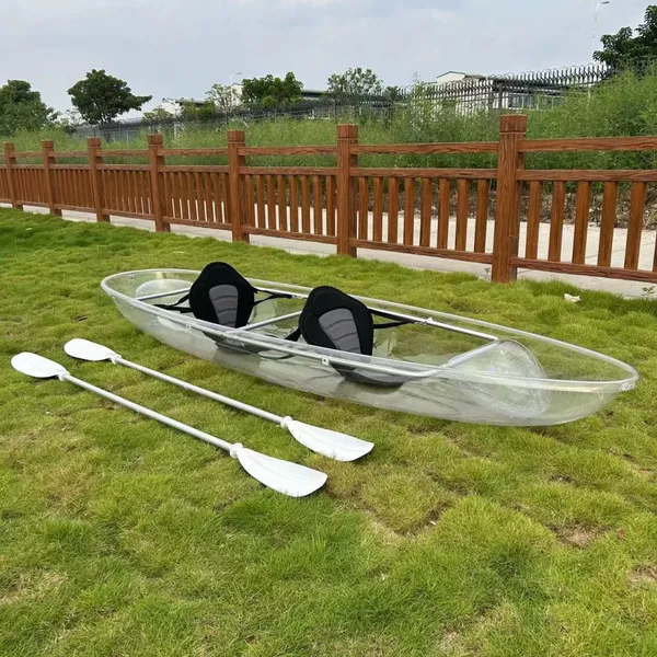 HDPE High Quality Transparent Kayaks with different capacity for Tourism, Water Leisure Kayak Single, Double and Single Use