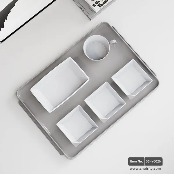 Aviation plastic tableware set