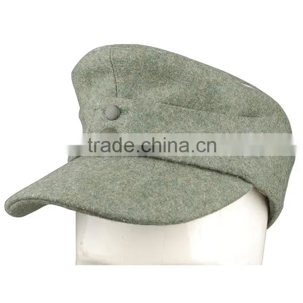 WWII German Officer Panzer Wool Field Military Cap Hat photo-2