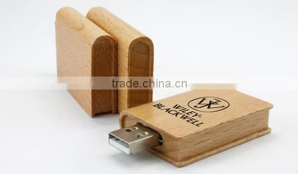 Wooden Book Type Usb Flash Drive 2gb photo-2