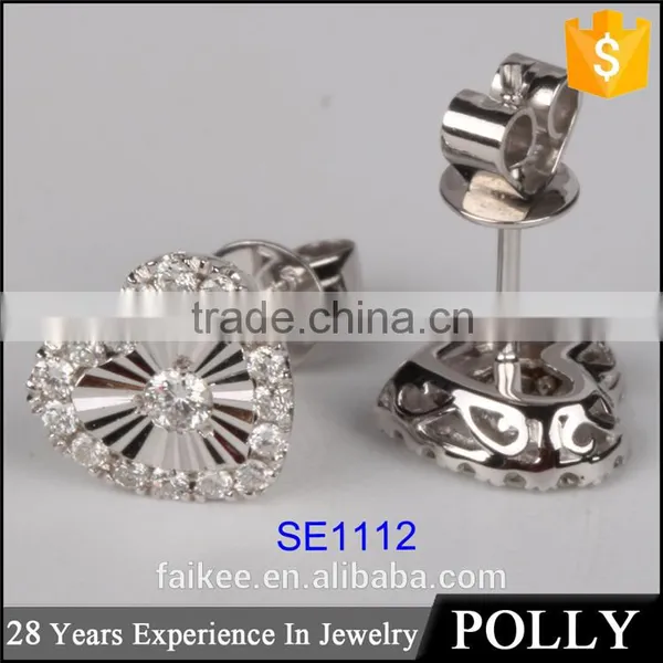 New Design Micro Set Shine Plates Silver Earrings photo-5