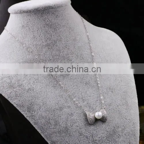 Factory Price 925 Silver Silver Jewelry cz Ball Necklace for Women photo-3