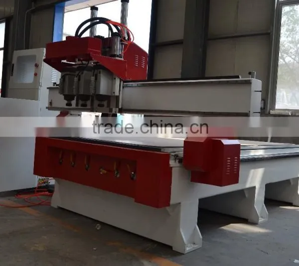 KC1325A-3S Wooden Door Manufacturing Machines CNC Router With 3 Air Cooling 4.5kw HSD Spindles for MDF Cutting Engraving photo-3