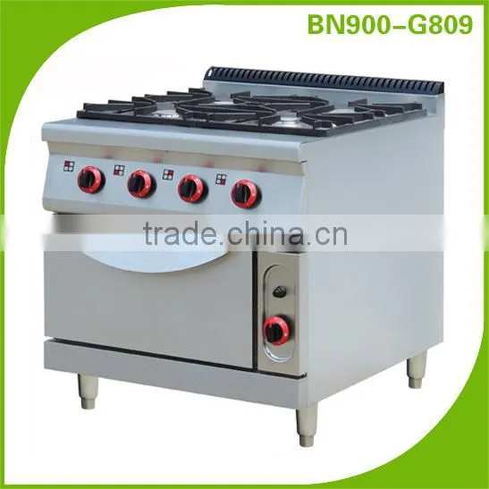 Restaurant Equipment Heavy Duty 4 Burner Cast Iron Gas Cooker With Oven Quality Choice