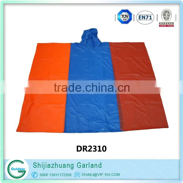 Hot Sale High Quality Long Adult Raincoa Flag Rainponcho Waterproof