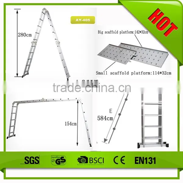 YK New 20 Steps EN131 Safety Portable Flexible Folding Demestic Ladder